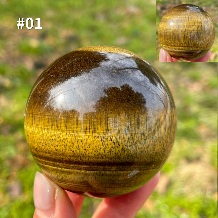 Unique,Natural Crystal Tiger Eye Sphere