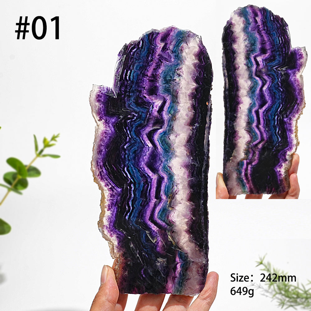 Unique,Natural Crystal Stunning Fluorite Slice