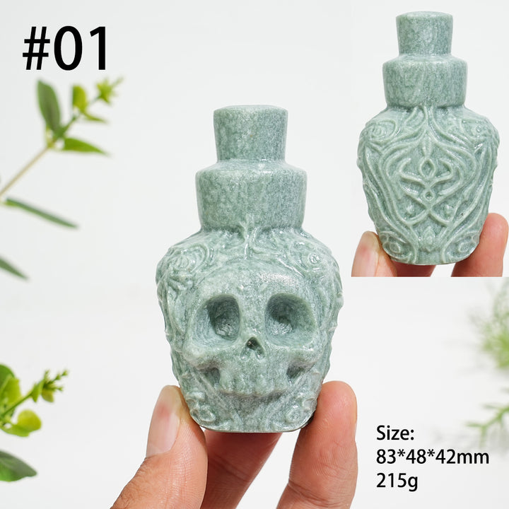 Unique,Natural Crystal Magic Potion Bottle Carving