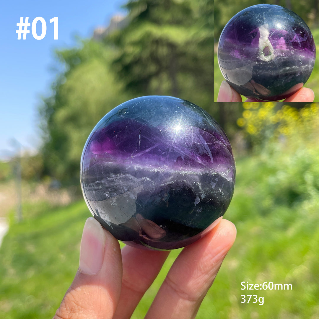 Unique,Natural Crystal Fluorite Sphere