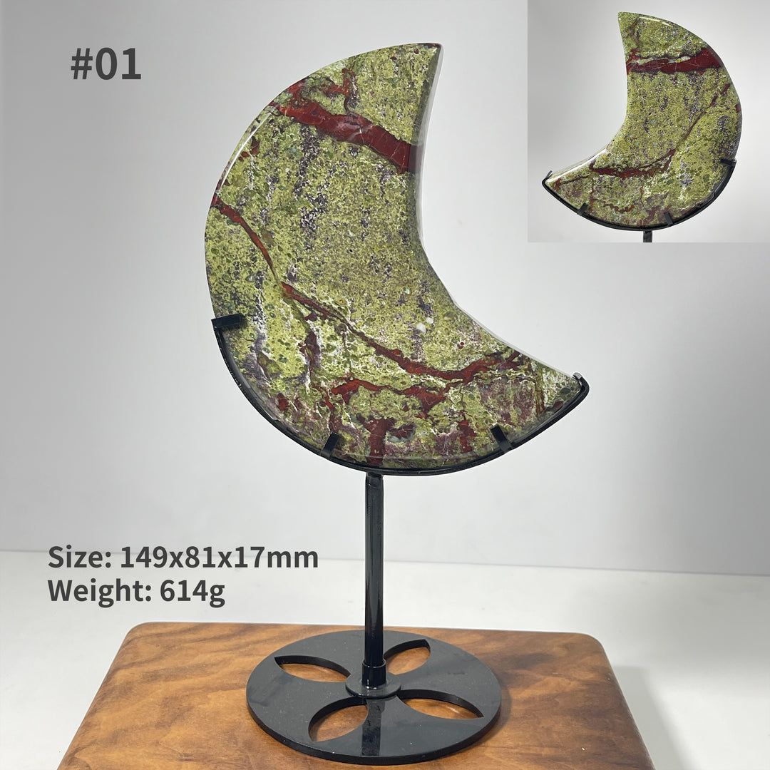 Unique, Natural Dragon Blood Stone Moon