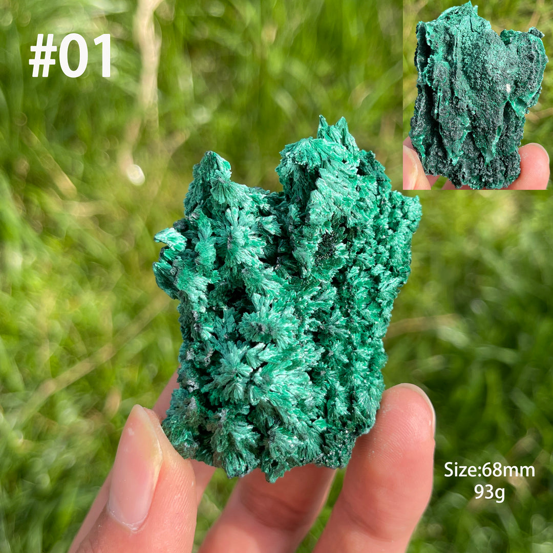 Unique,Natural Crystal Acicular Malachite Raw
