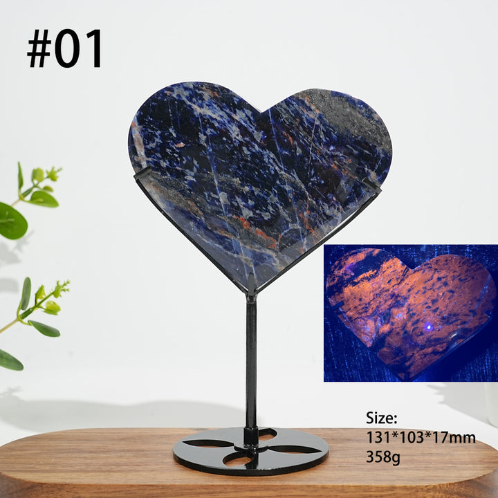 Unique,Natural Crystal Sodalite Heart