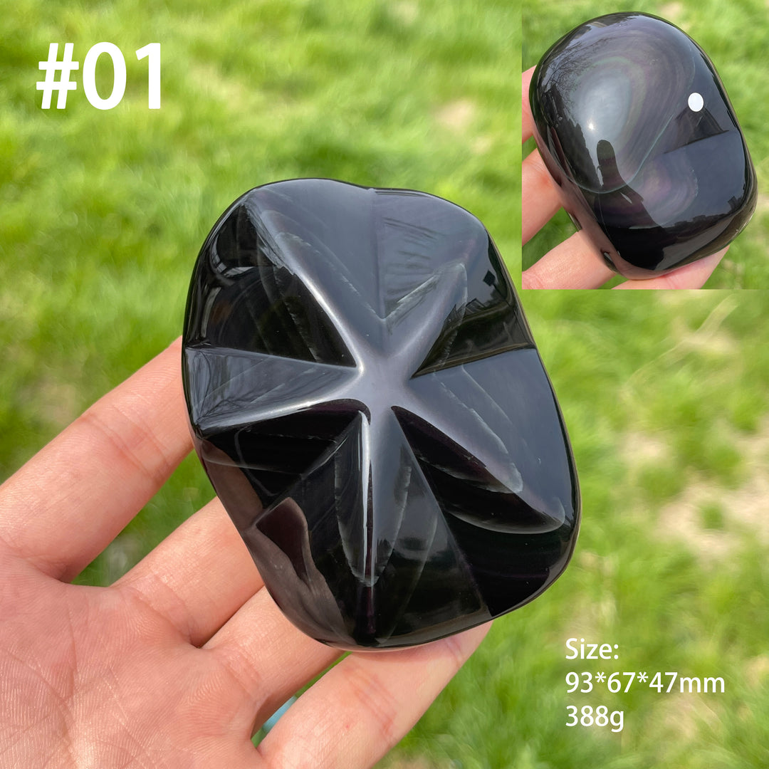 Unique,Slightly Imperfect Natural Rainbow Obsidian Ornament