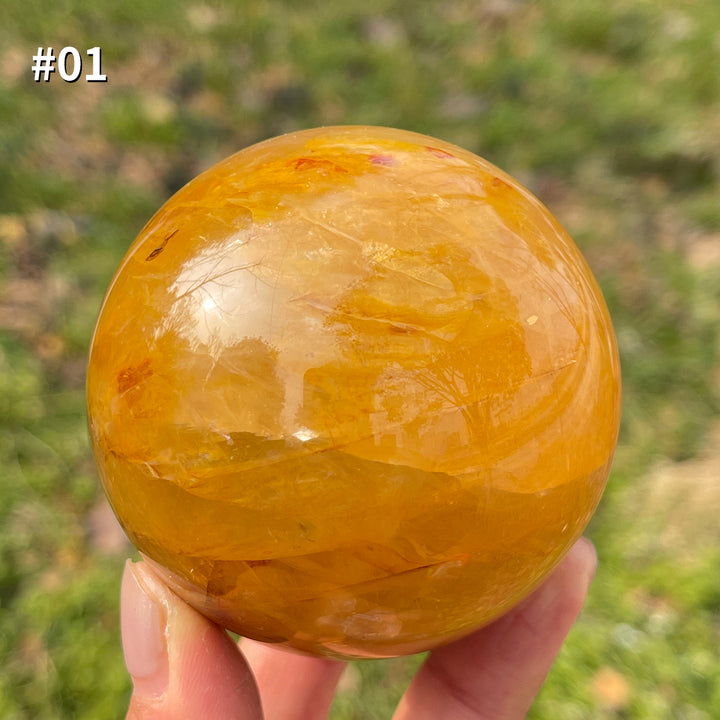 Unique,Natural Golden Healer Sphere