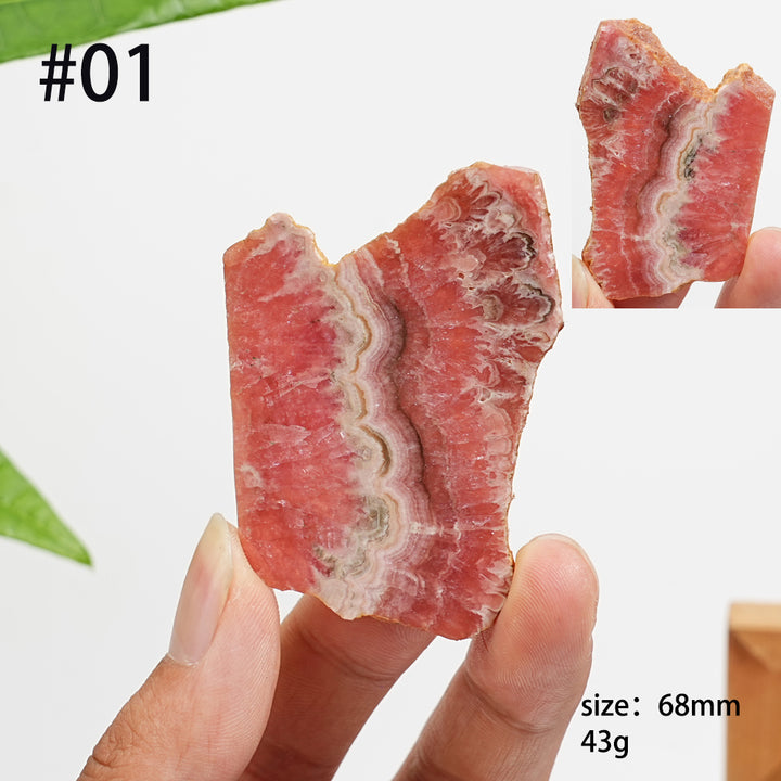 Unique,Natural Rhodochrosite Crystal Slice