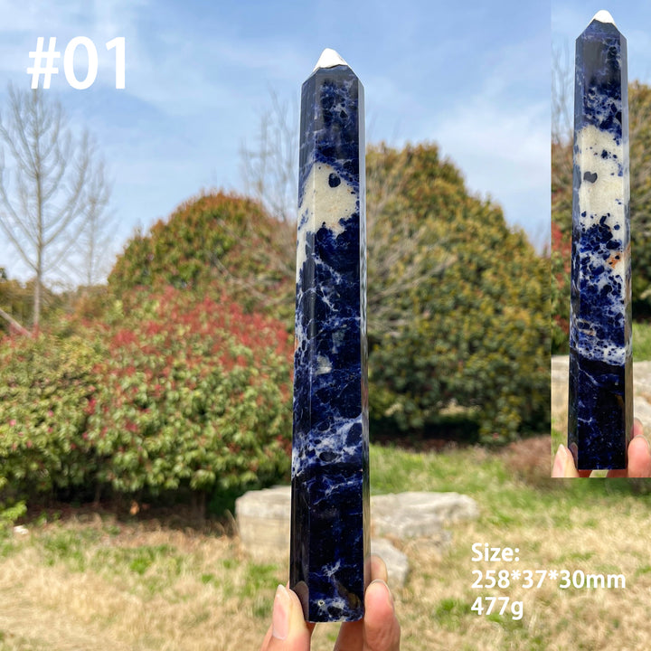 Unique,Natural Crystal Sodalite Point