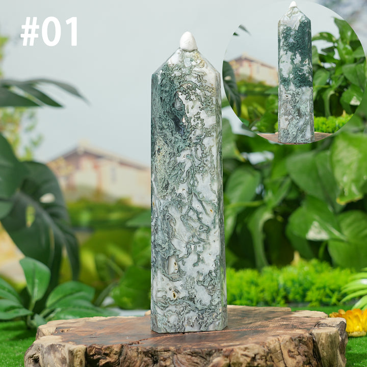 Unique, Natural Moss Agate Point