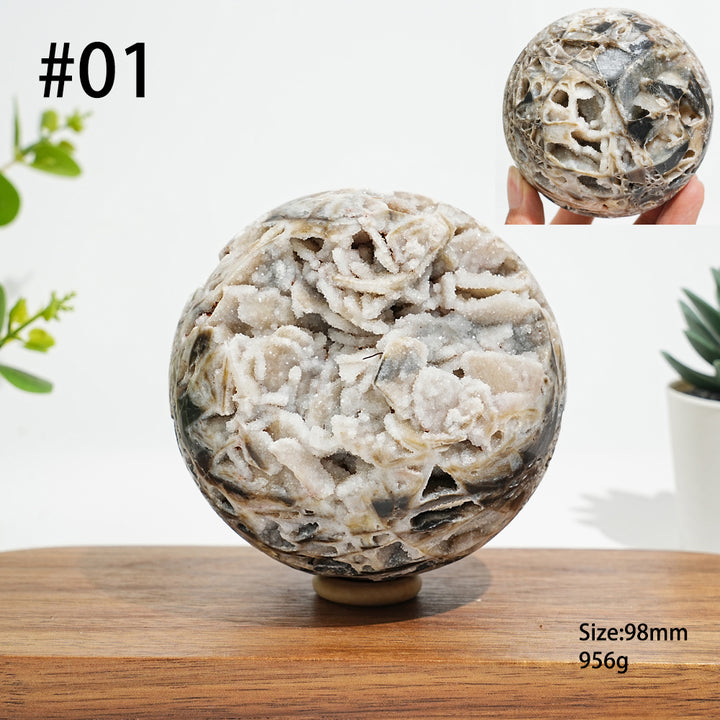 Unique,Natural Crystal Intricate Sphalerite Sphere