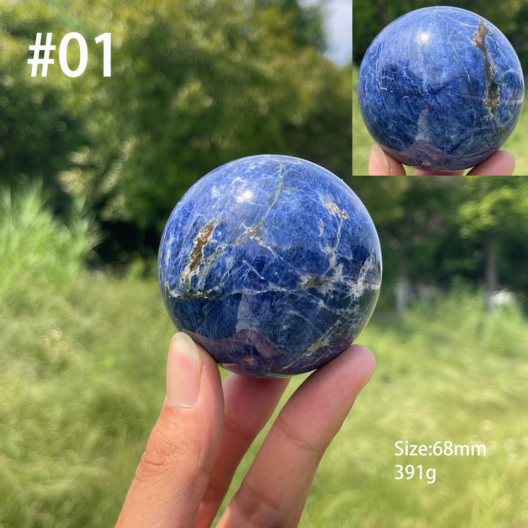 Unique,Natural Crystal Serene Sodalite Sphere