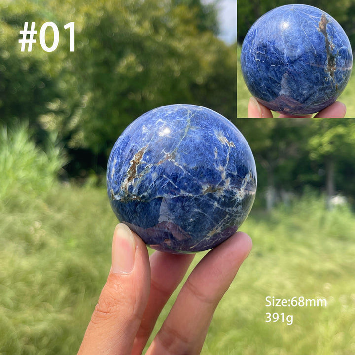 Unique,Natural Crystal Serene Sodalite Sphere