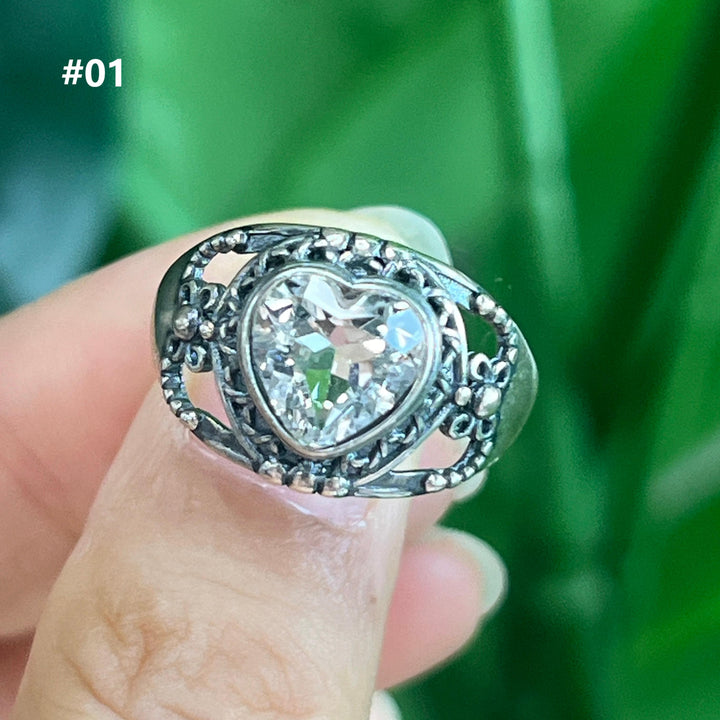 Clear Quartz Rings, S925