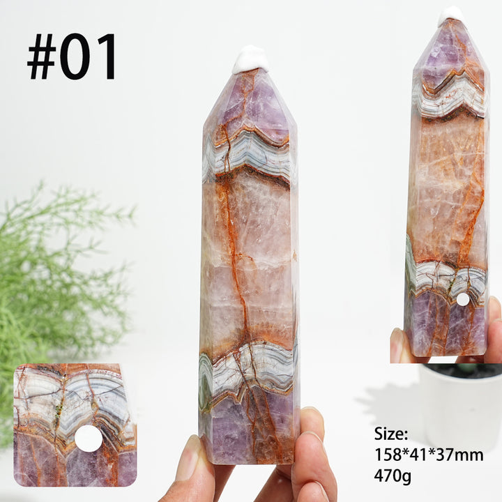 Unique,A Slightly Imperfect Natural Crystal Amethyst Agate Point
