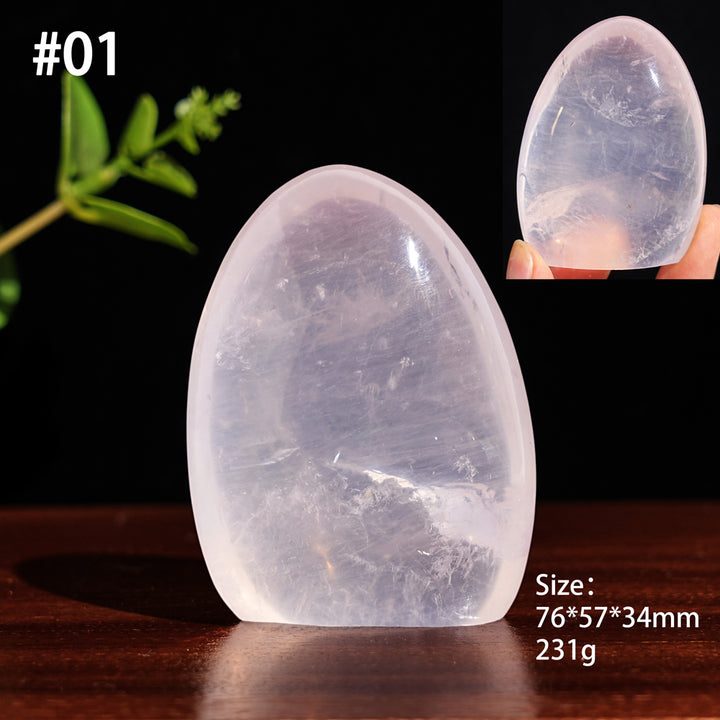 Unique,Natural Crystal Rose Quartz Ornament
