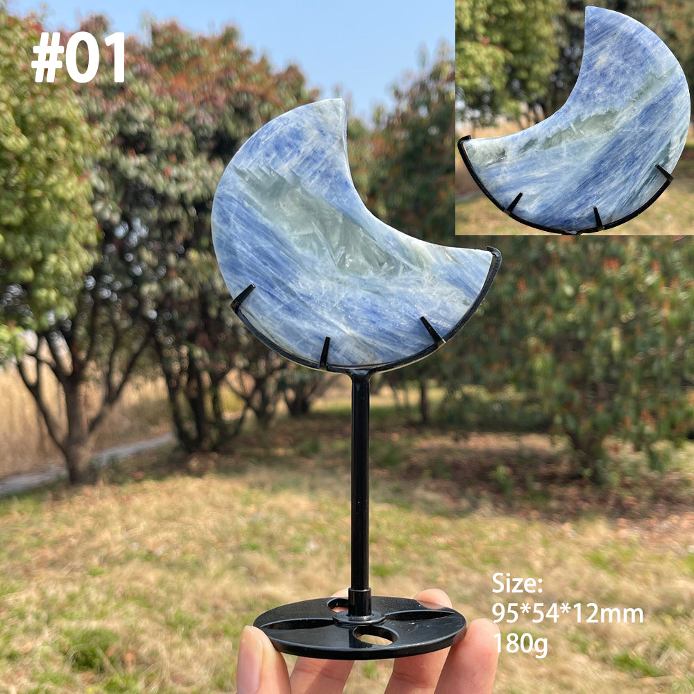 Unique,Natural Crystal Blue Kyanite Moon