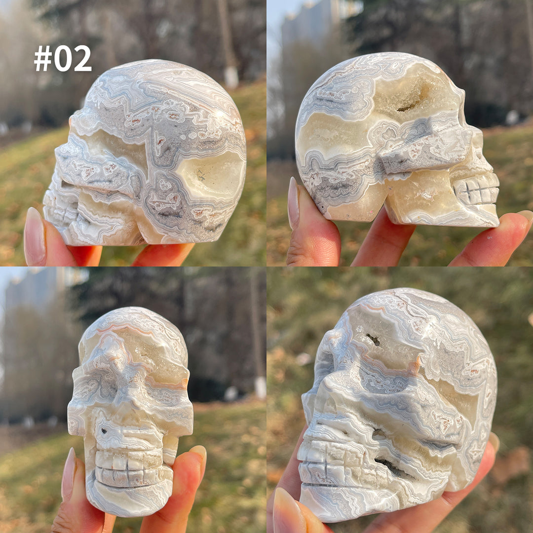 Unique,Natural Crystal Agate Skull