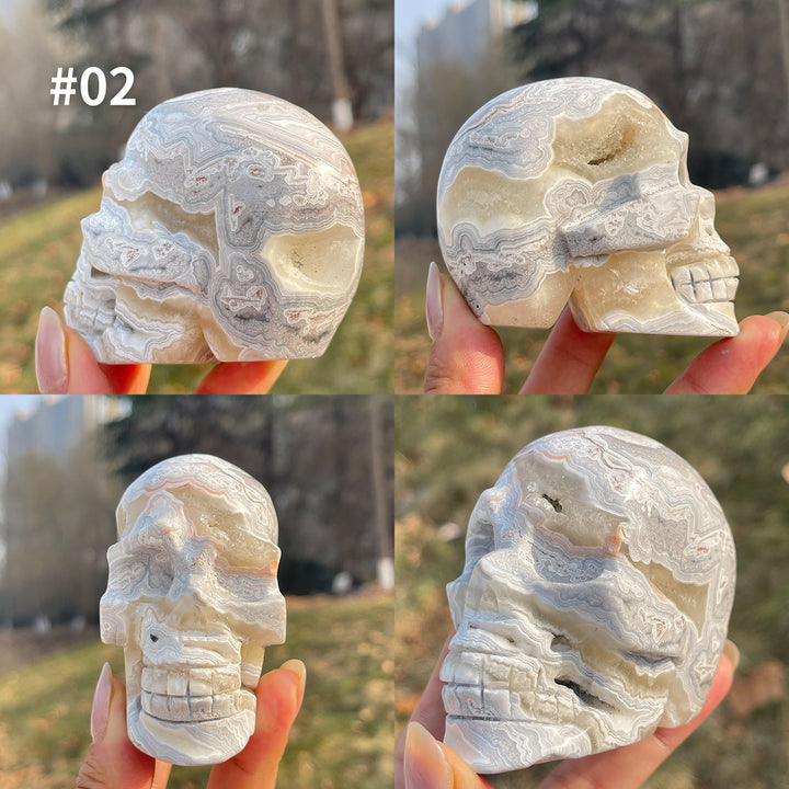 Unique,Natural Crystal Agate Skull