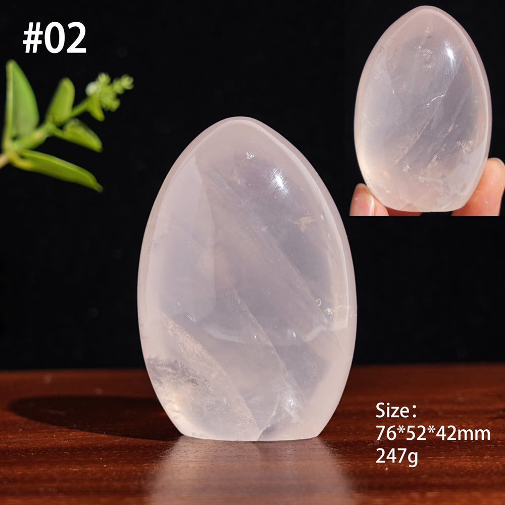 Unique,Natural Crystal Rose Quartz Ornament