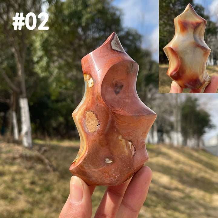 Unique,Natural Poly Chrome Jasper Flame