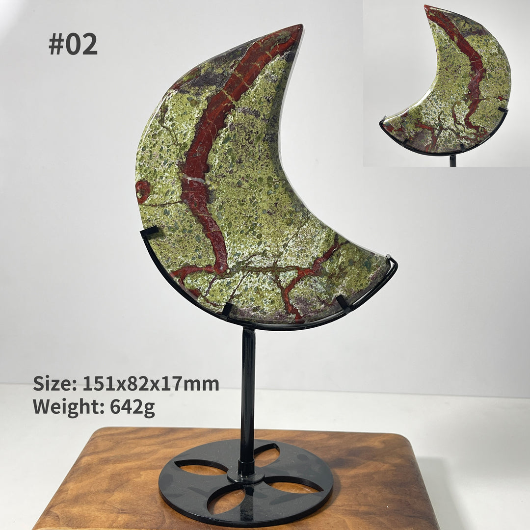 Unique, Natural Dragon Blood Stone Moon