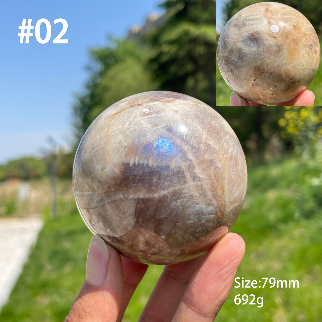 Unique,A Slightly Imperfect Crystal Moonstone Sphere