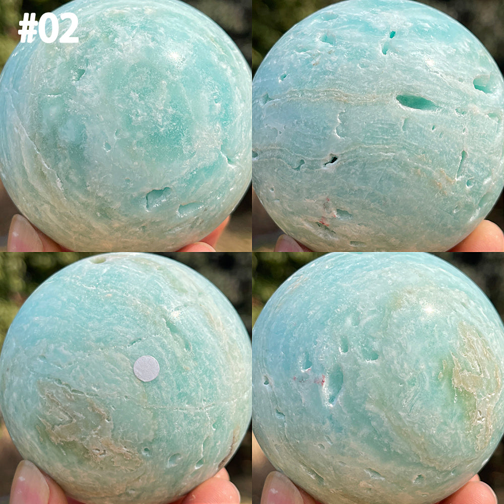 Unique,Imperfect Natural Crystal Hemimorphite Sphere