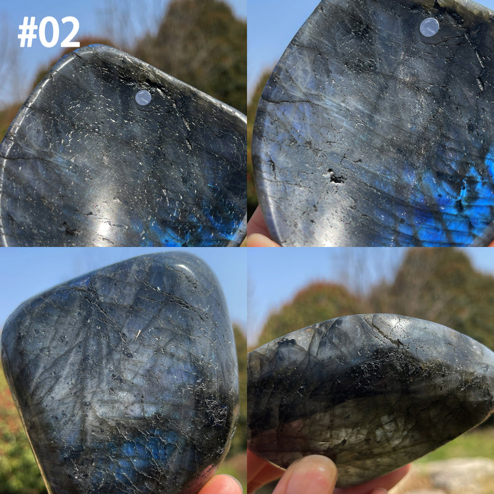 Unique,A Slightly Imperfect Crystal Natural Labradorite Bowl