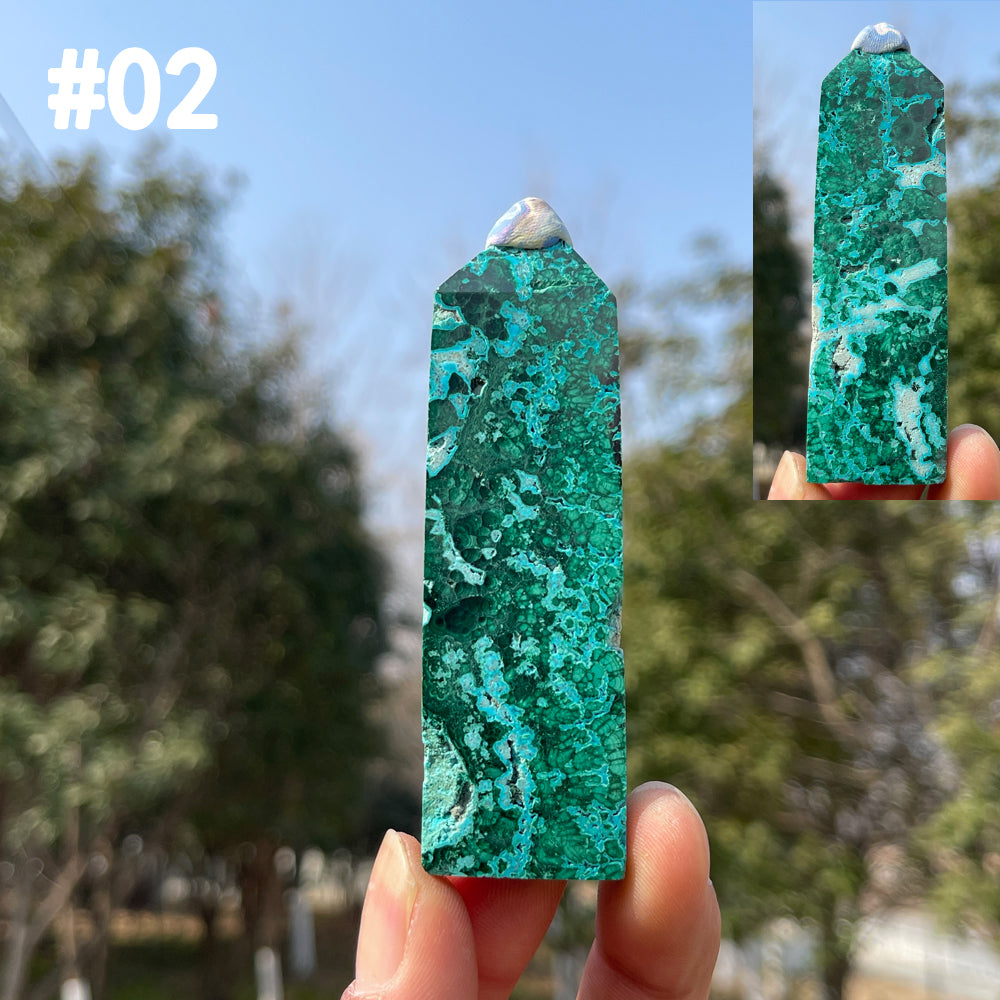 Unique,Natural Crystal Chrysocolla Point