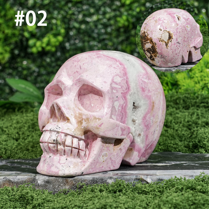 ⚡SALE⚡Unique,Natural Peruvian Rhodochrosite Skull