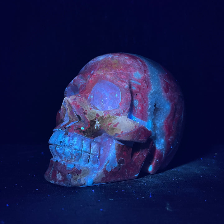 ⚡SALE⚡Unique,Natural Peruvian Rhodochrosite Skull