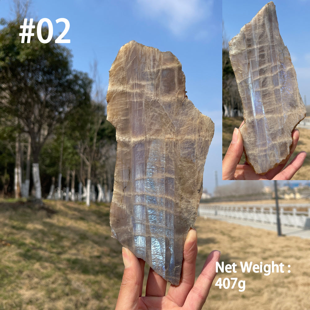 Unique,Natural Crystal Moonstone Slices