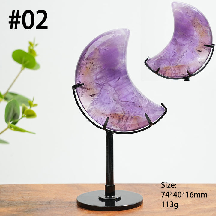 Unique,Natural Ametrine Crystal Carving Moon