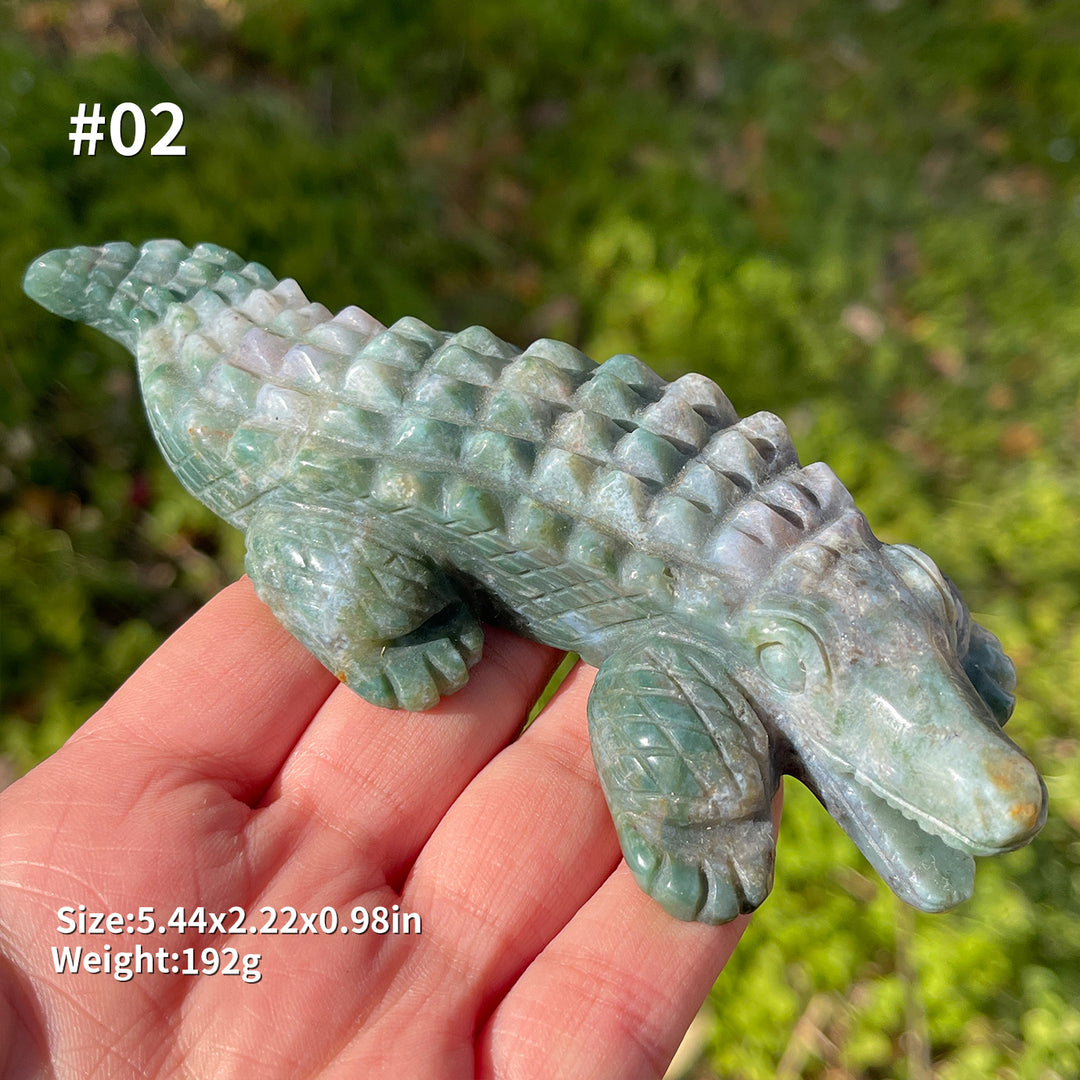 Unique,Natural Crystal Ocean Jasper Crocodile