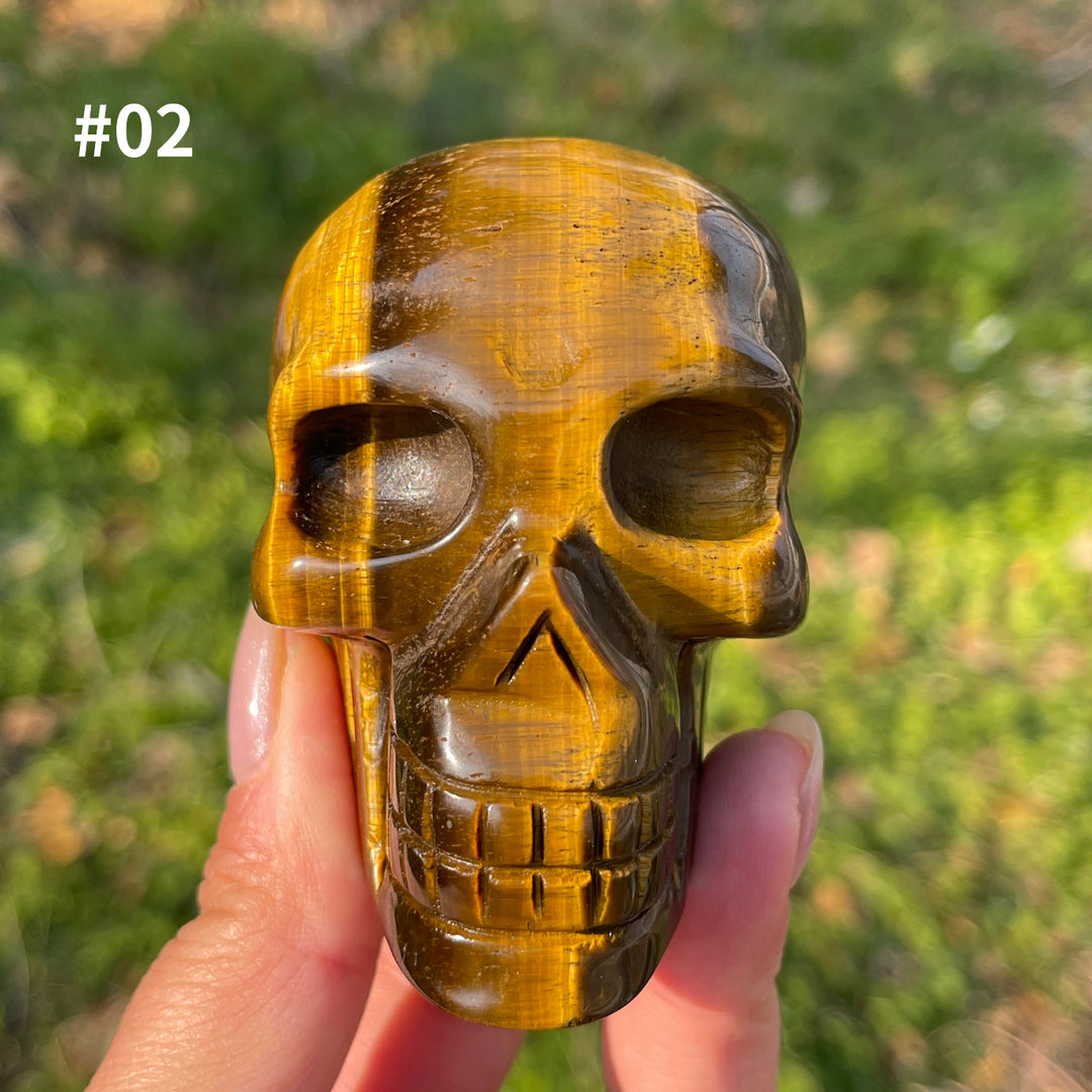 Unique,Natural Crystal Tiger Eye Skull