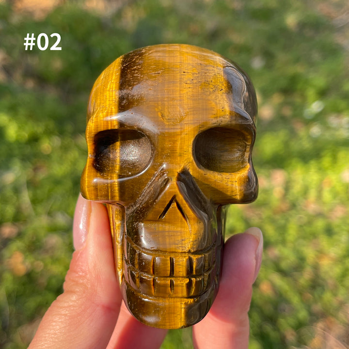Unique,Natural Crystal Tiger Eye Skull
