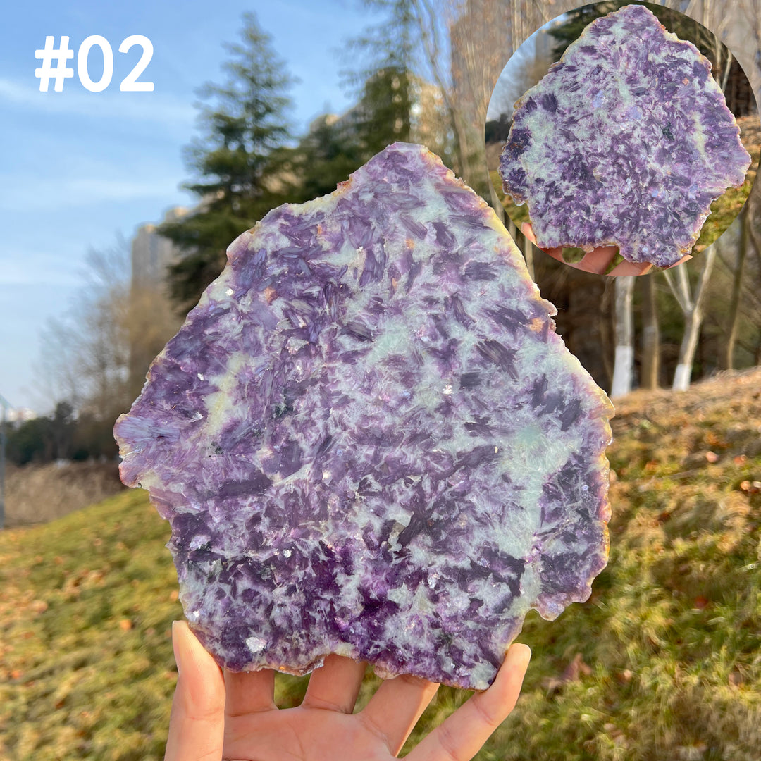 Unique,Imperfect Natural Lepidolite Slice