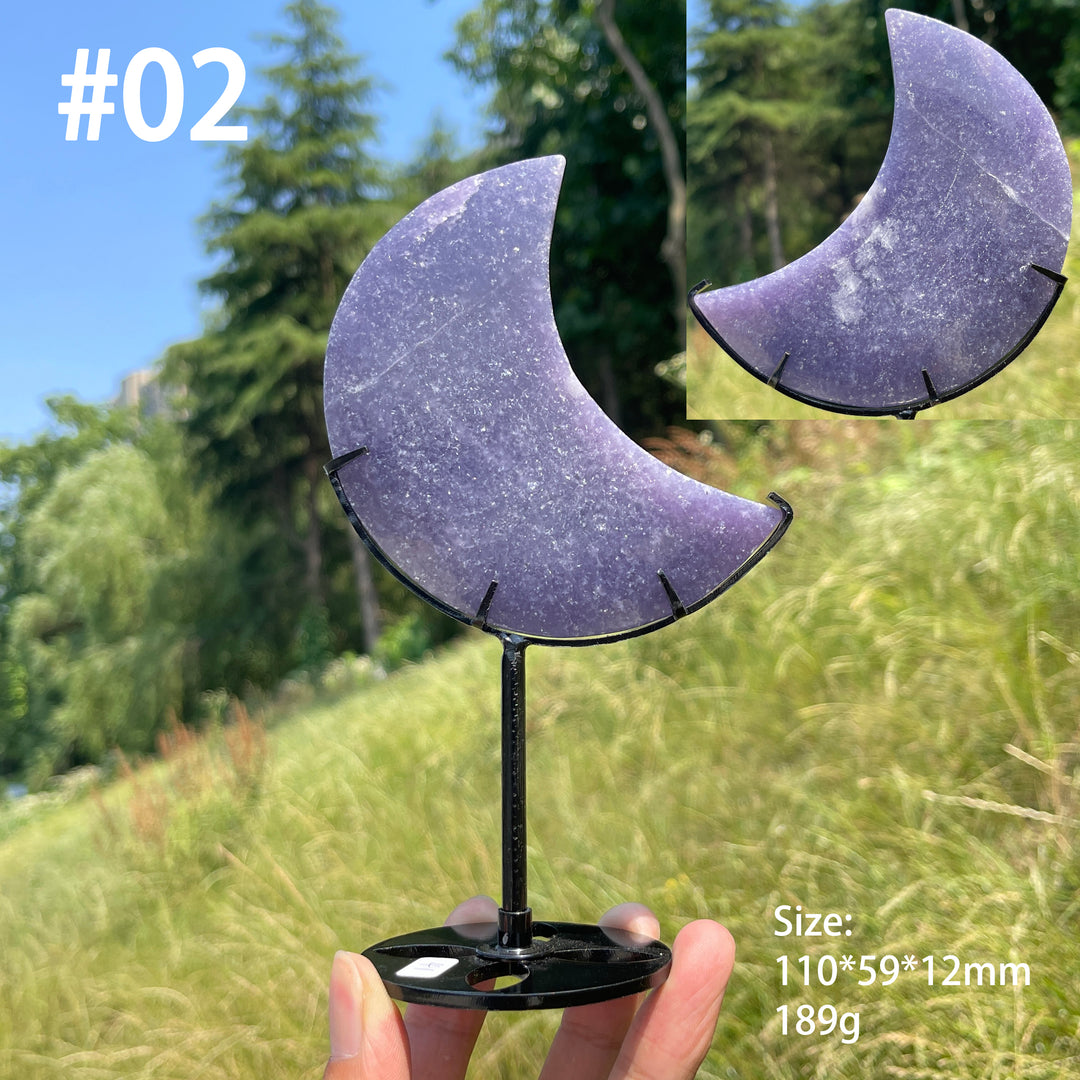 Unique,Natural Lepidolite Moon