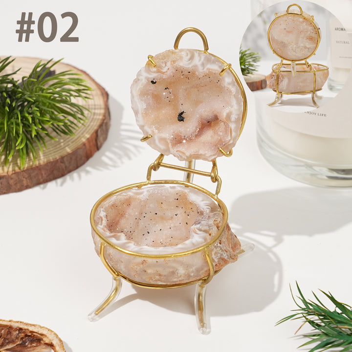 Unique, Natural Agate Geode Treasure Basin