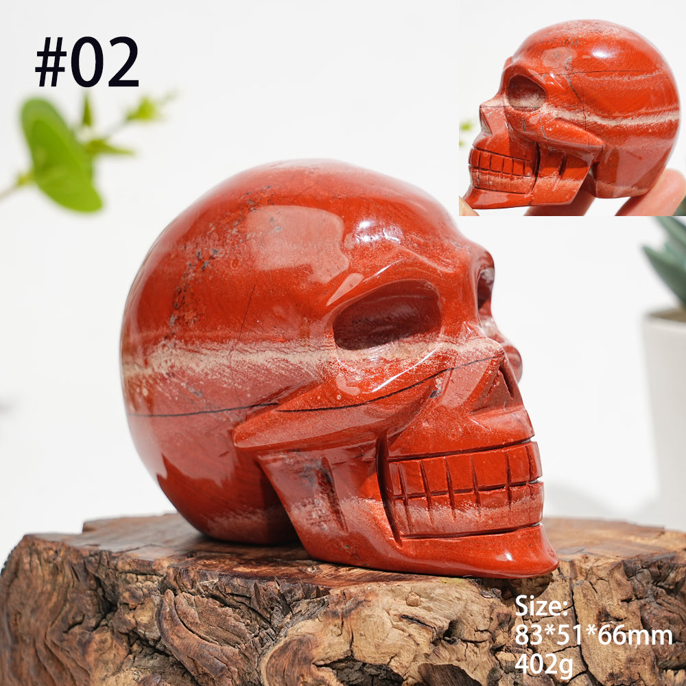 Unique,Natural Crystal Red Jasper Skull