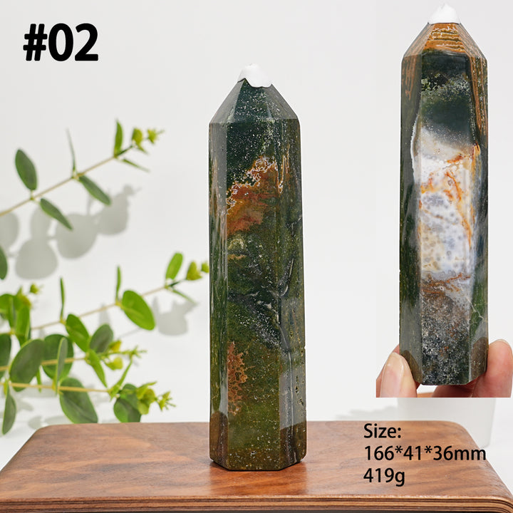 Unique,Natural Crystal Ocean Jasper Point