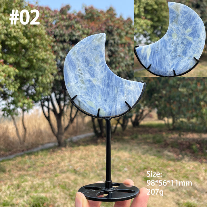 Unique,Natural Crystal Blue Kyanite Moon