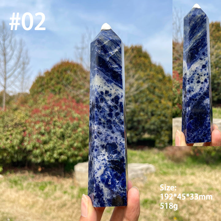 Unique,Natural Crystal Sodalite Point