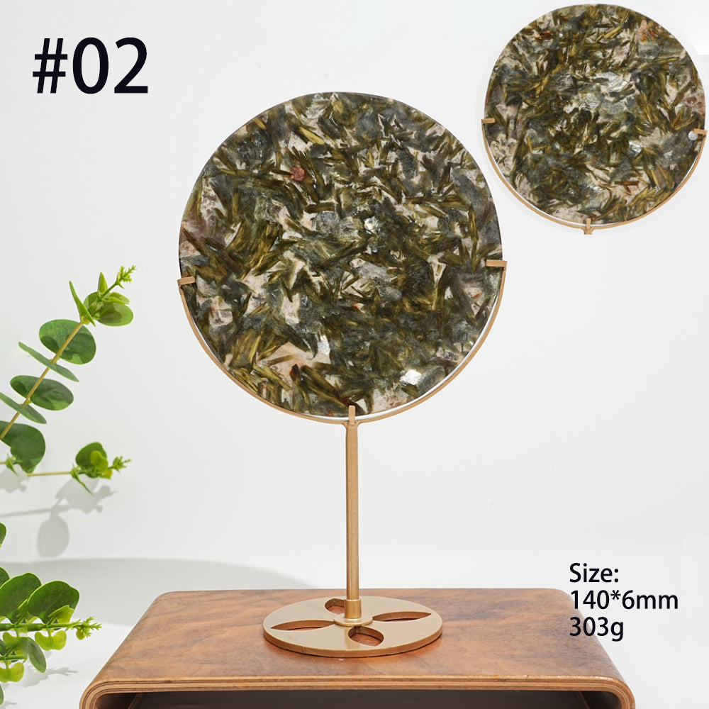 Unique,Natural Phlogopite Crystal Disc With Stand