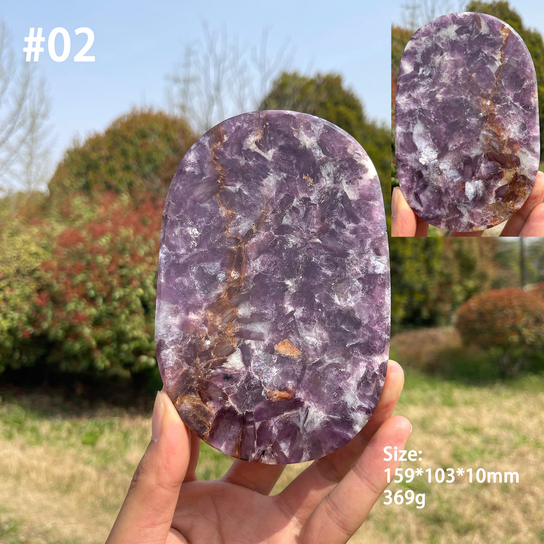 Unique,Natural Crystal Lepidolite Slice
