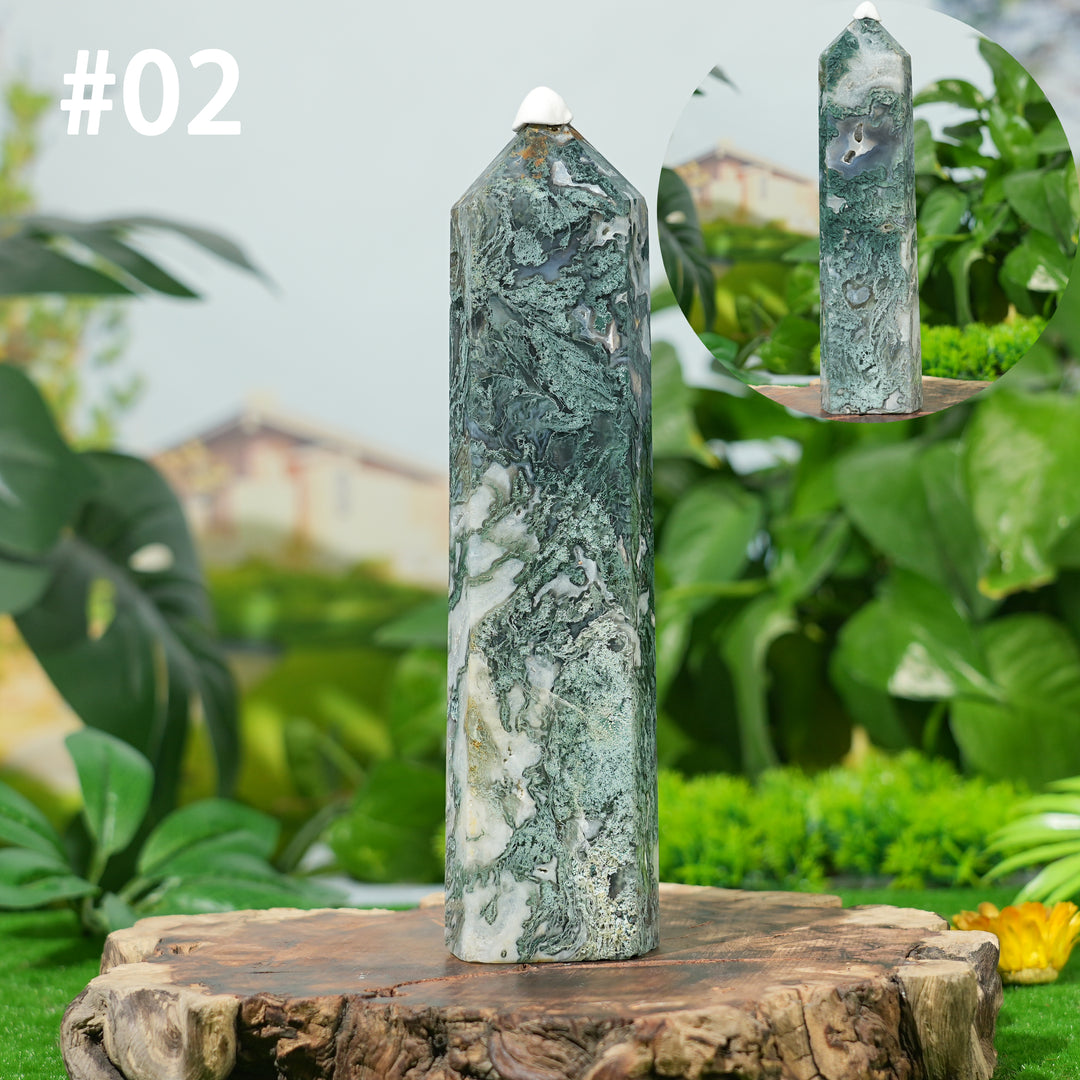 Unique, Natural Moss Agate Point