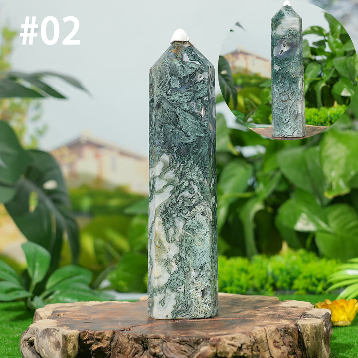 Unique, Natural Moss Agate Point