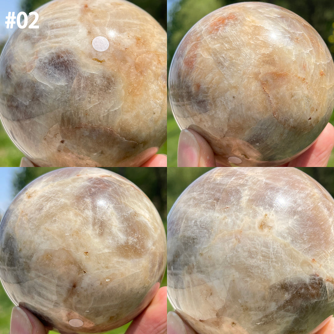 Unique,A Slightly Imperfect Crystal Moonstone Sphere