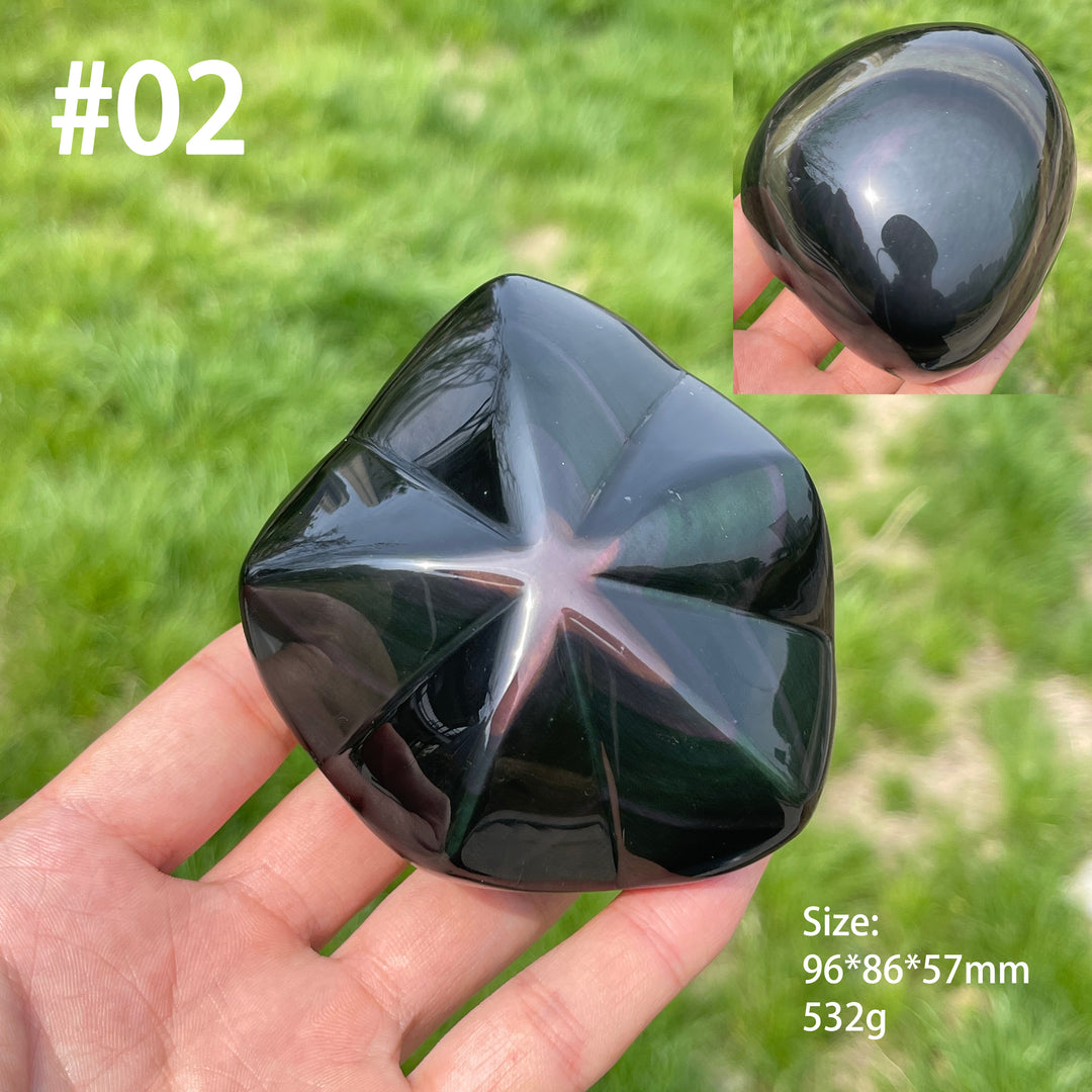 Unique,Slightly Imperfect Natural Rainbow Obsidian Ornament
