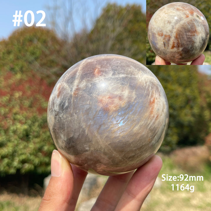 Unique,A Slightly Imperfect Crystal Sunstone-Moonstone Sphere