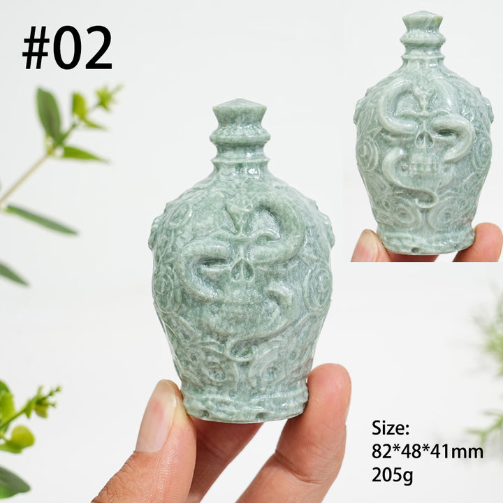 Unique,Natural Crystal Magic Potion Bottle Carving